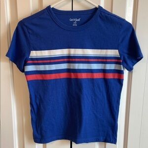 Cat & Jack Blue Tee with Stripes